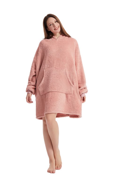 Cloudora blanket hoodie — pink