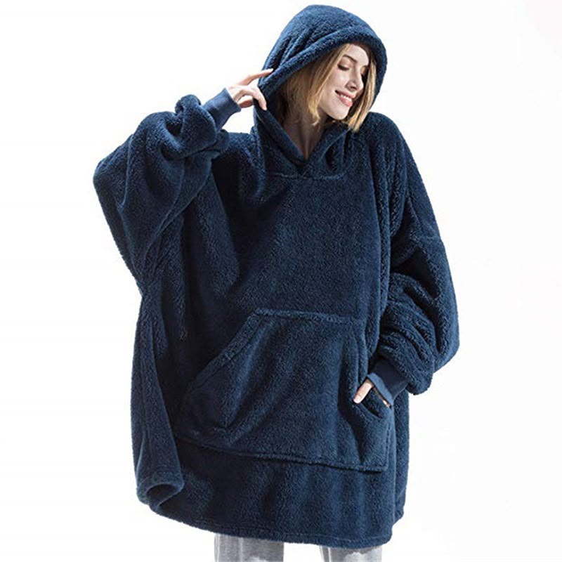 Cloudora blanket hoodie — navy