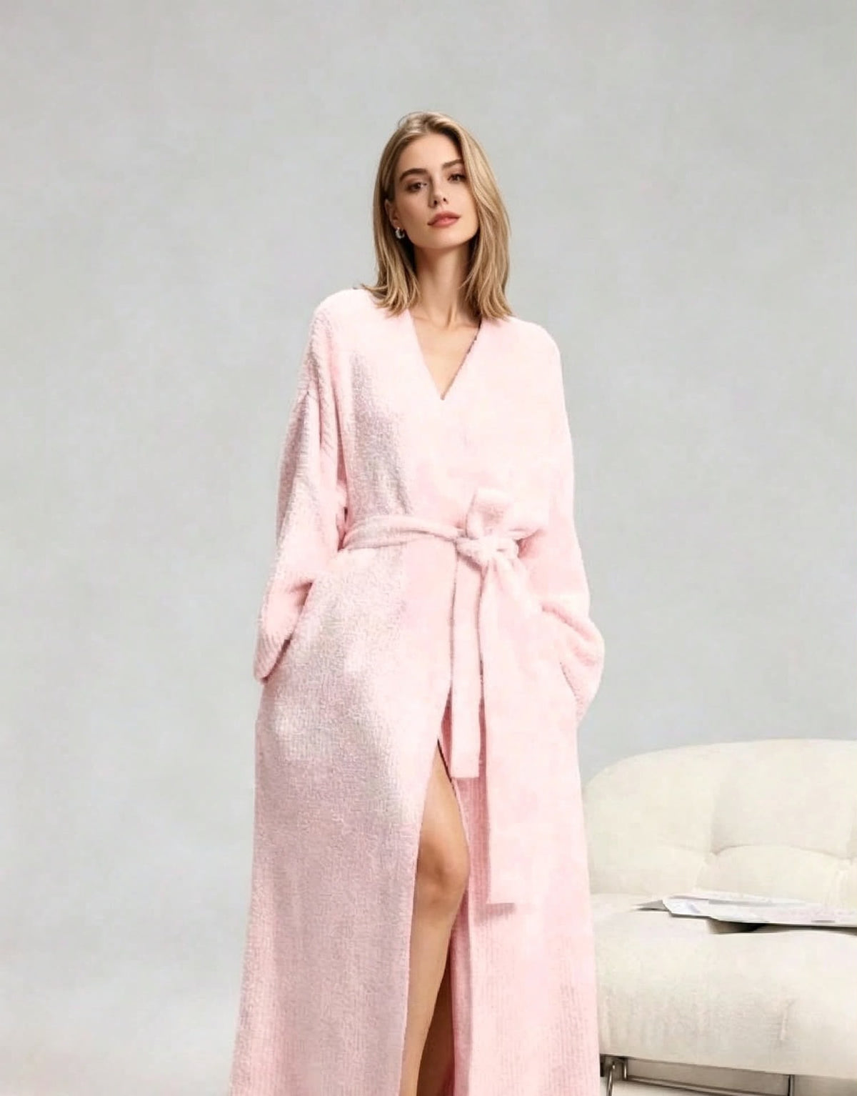 Cloudora knit cardigan — pink