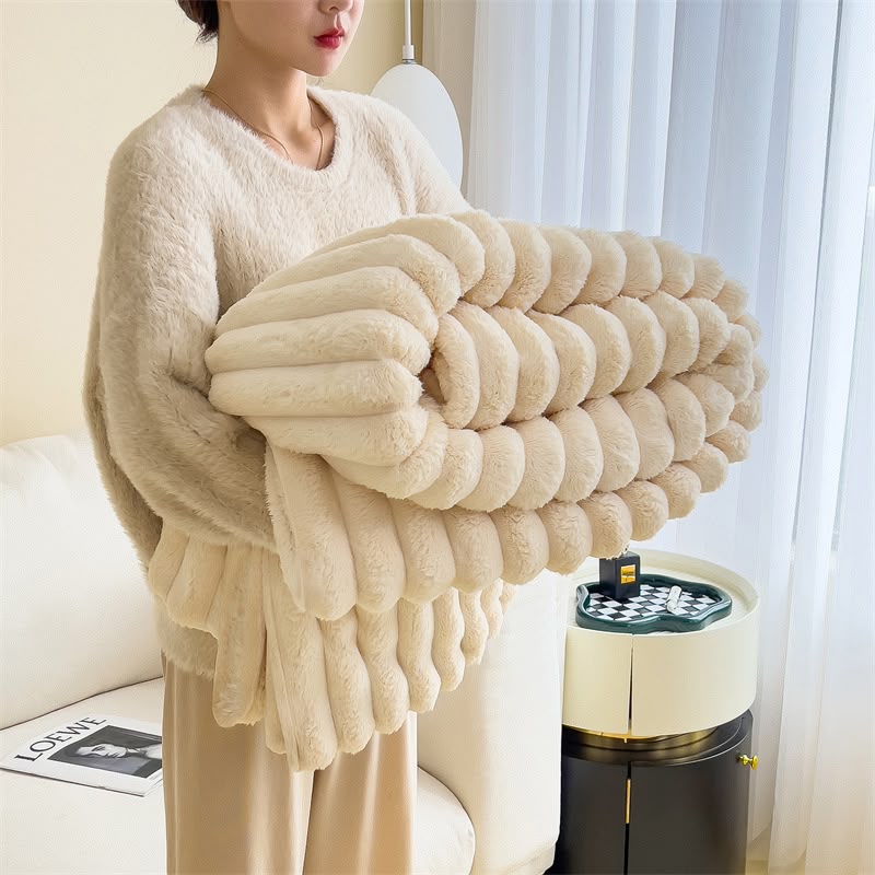 Cream Cloudora plush blanket